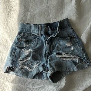 aeropostale ripped jeans shorts